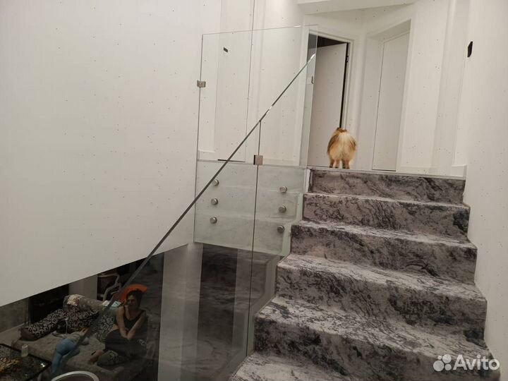 Перила для лестницы стеклянные ограждения