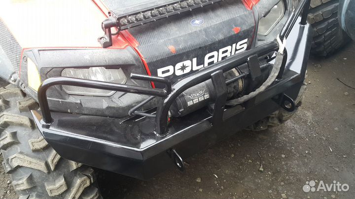 Бампер под лебёдку + защита на Багги polaris 900