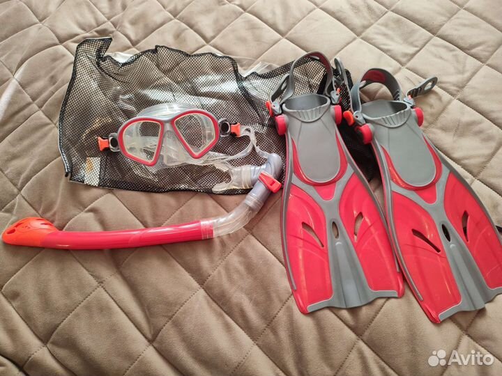 Маска трубка ласты