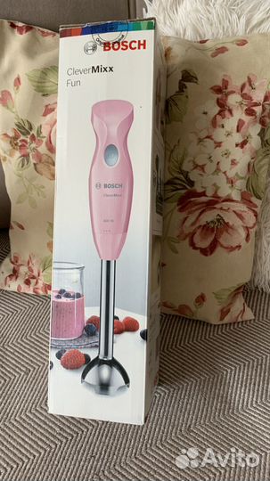 Блендер погружной bosch clever mix розовый
