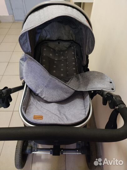 Продается коляска Luxmom 555, цвет серый