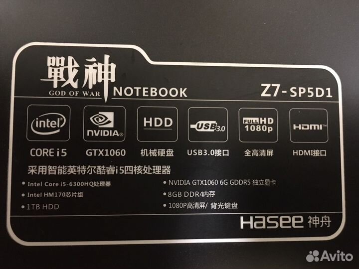 Игровой монстр ноутбук i5 32gb GF1060