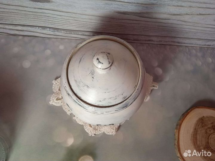 Сахарница деревянная на вашу кухню декупаж