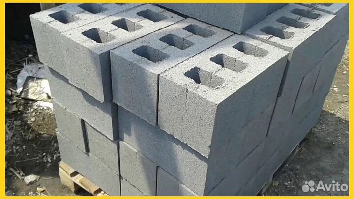 Керамзитобетонный блок полнотелый