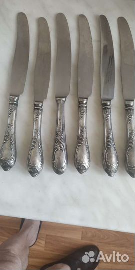 Ножи,вилки,ложки,щипчики для сахараМельхиорсеребро