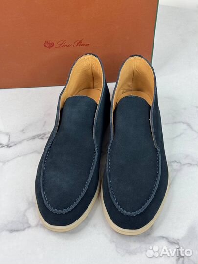 Лоферы Loro Piana Racing Blue (2025) Премиум