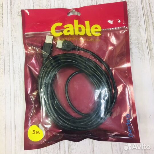 Кабель для компьютера удлинитель USB 5м USB 2.0