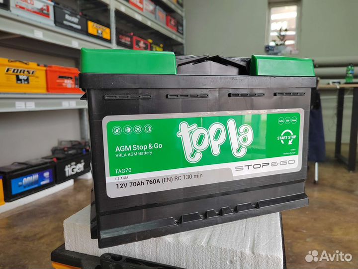 Аккумулятор гелевый Topla AGM 70 Ач обр 760 А
