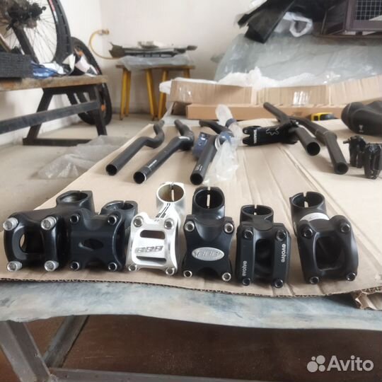 Рули,выносы, подседельные штыри,седло