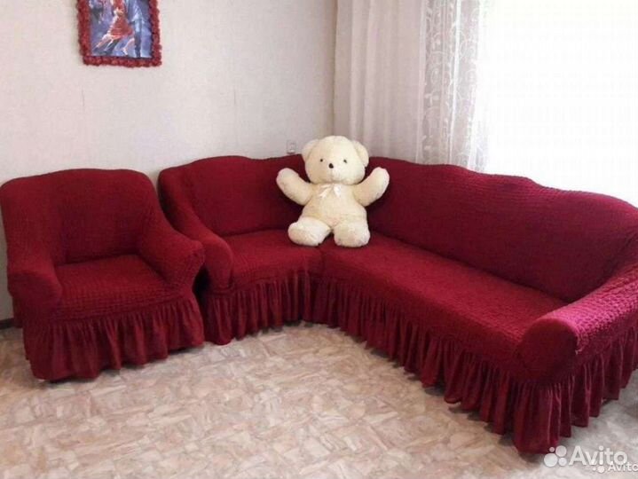 Чехлы на угловой диван и кресло