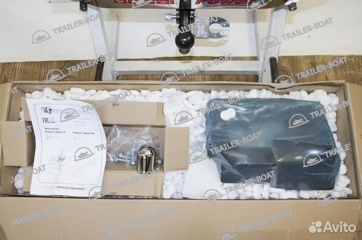 Фаркоп Mitsubishi Pajero Sport 3 2016-н в, рама и крюк шар 50 мм, 27141