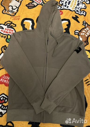 Zip худи Stone Island navy green