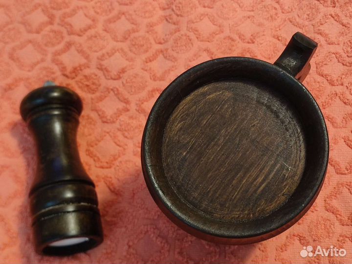 Термо кружка, мельница для специй дерево