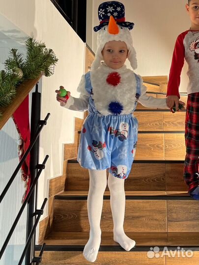 Новогодний костюм Снеговика 4-5 лет