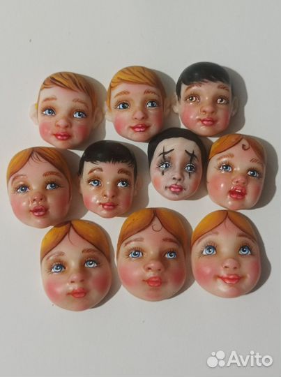 Лица для ватных кукол