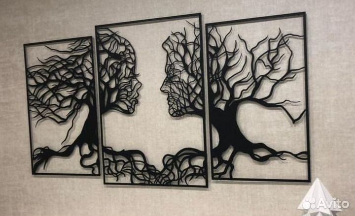 Модульная картина со сквозным резом