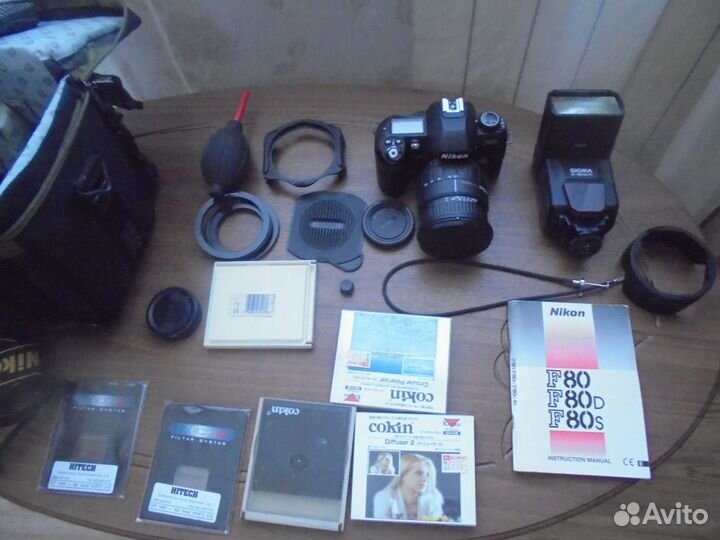 Фотоаппарат nikon F80 с обьективом sigma zoom