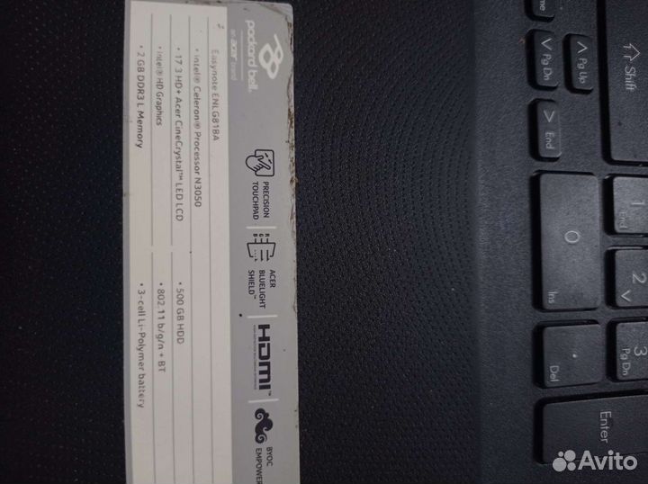 Ноутбук packard bell