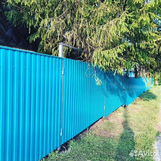 Забор из одностороннего профлиста