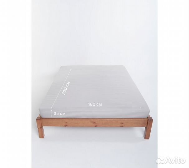 Простыня GoodNight Pure Страйп-сатин 180*200*35, с