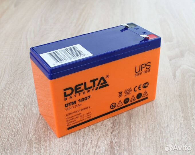 Аккумулятор delta 12v 7ah