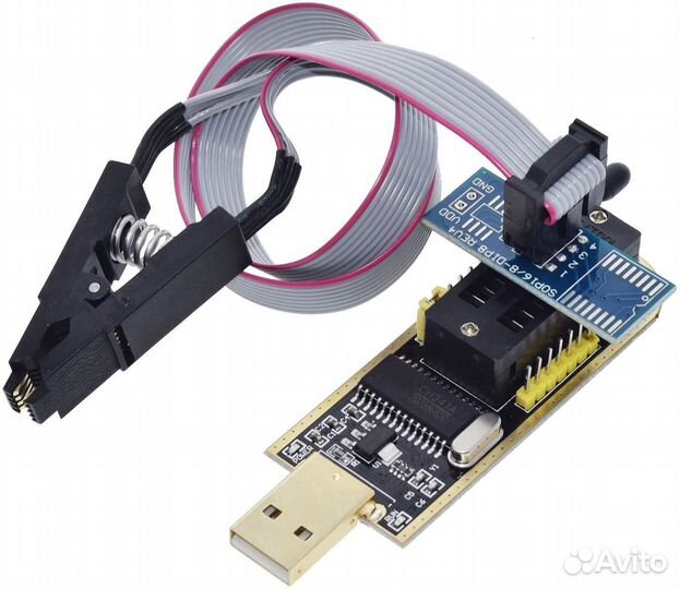 Прошивка bios программатором CH341A с прищепкой