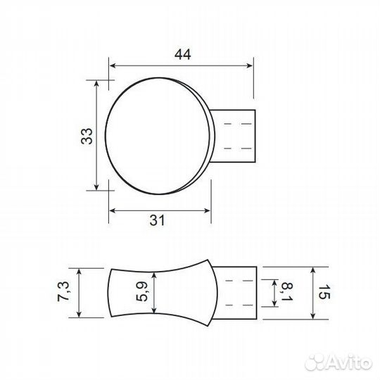 Вертушка для цилиндра Apecs C13-G, золото