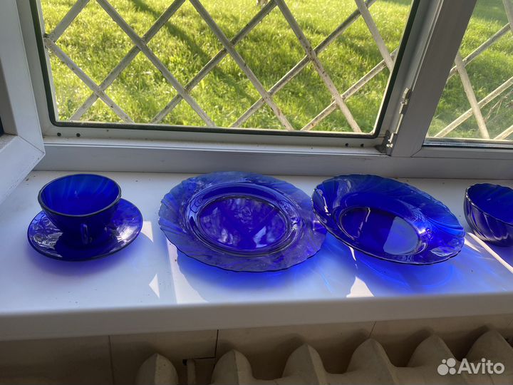 Набот посуды Luminar синий