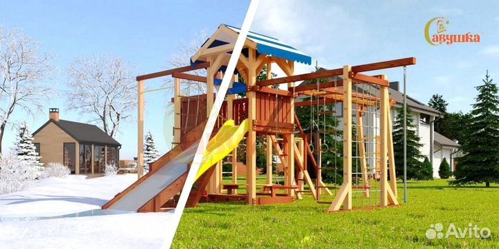 Детская площадка для дачи Савушка 4 Сезона 10