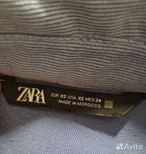 Рубашка Zara вельветовая