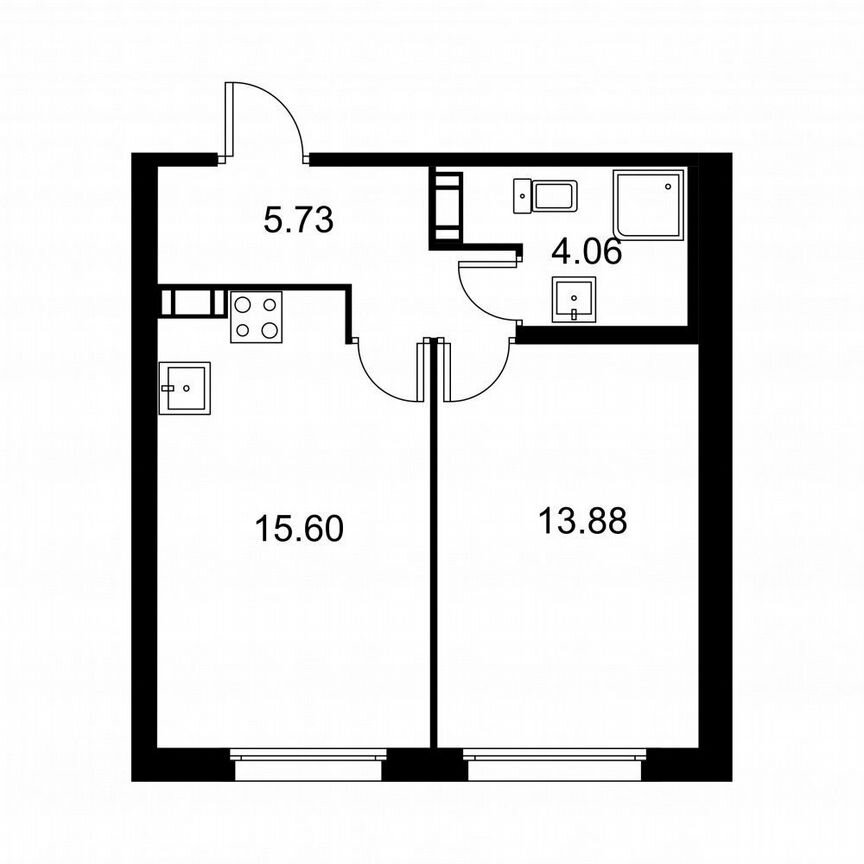 1-к. квартира, 39,3 м², 9/9 эт.