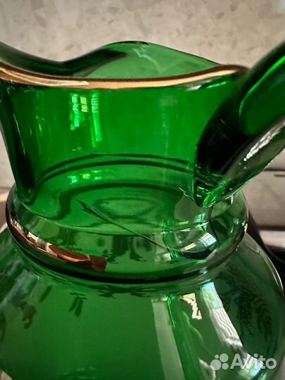 Кувшин со стаканами богемия