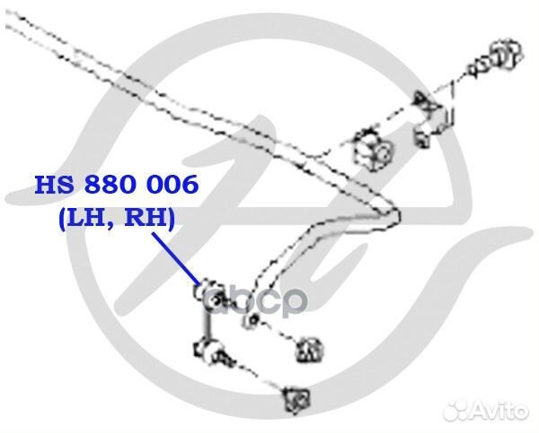 Тяга стабилизатора зад прав/лев HS880006 Hanse