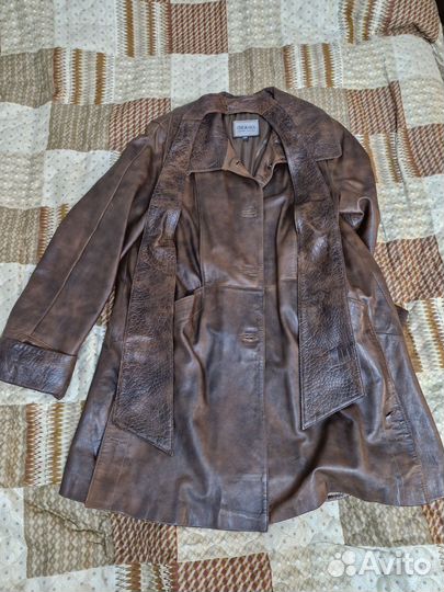 Кожаный плащ женский натуральная кожа