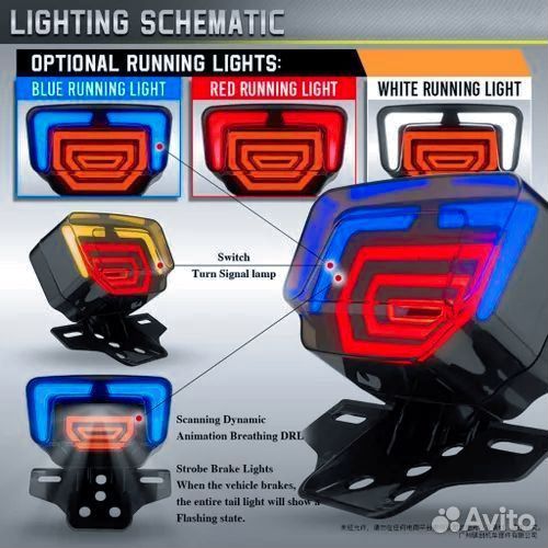 Модифицированный мото LED стоп-сигнал