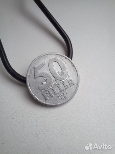 Монета Венгрия 50 филлеров 1974 года