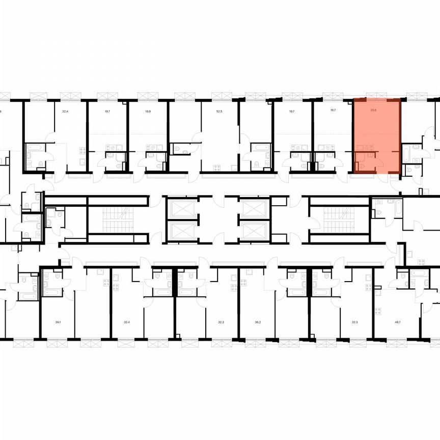 Квартира-студия, 23,6 м², 16/22 эт.