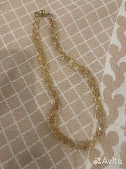 Бусы из натурального цитрина