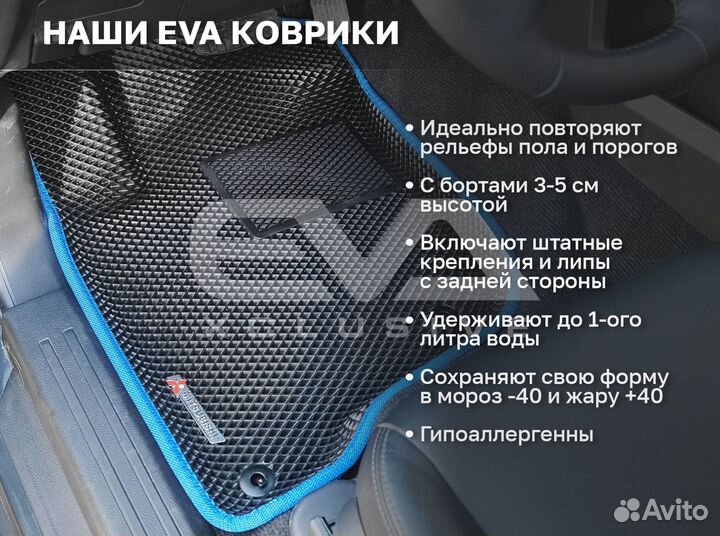 Ева EVA эва коврики 3D c бортами Москвич 3 I 2022