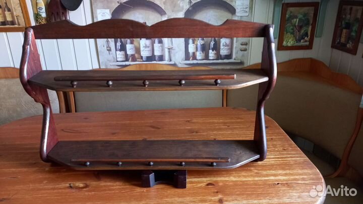 Деревянные полки ручной работы с ёмкостью