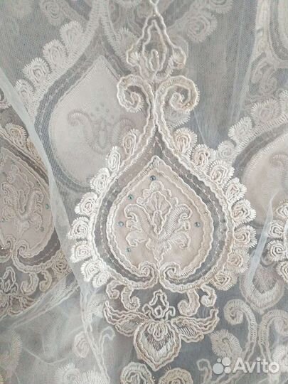 Тюль с вышивкой турция