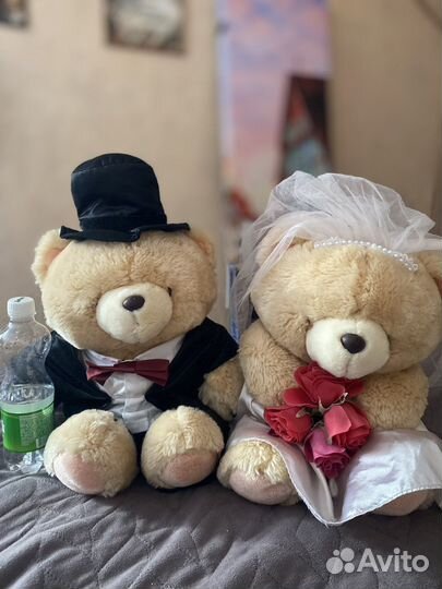 Свадебные мишки плюшевые