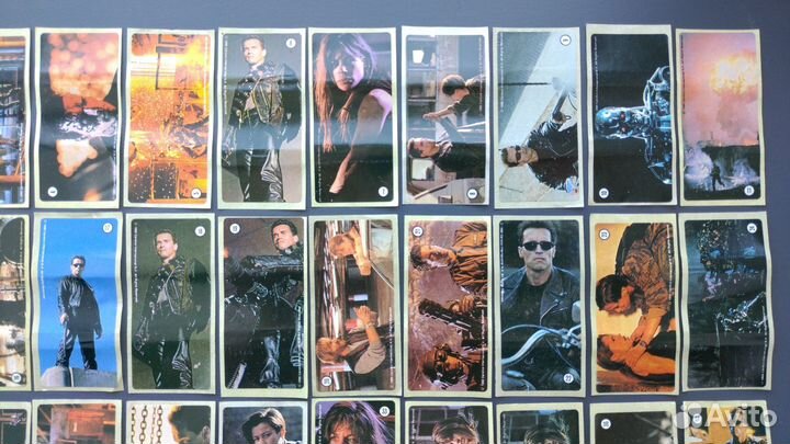 Полная серия наклеек жвачек Терминатор 2