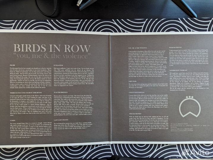Винил Birds In Row - You, Me, & The Violence LP Bl