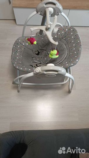 Детские электронные качели шезлонг