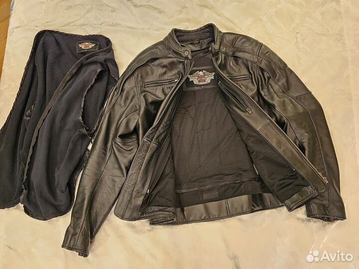 Мотокуртка кожаная harley davidson
