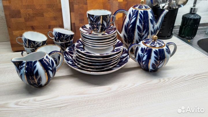 Чайный сервиз СССР лфз зимний вечер