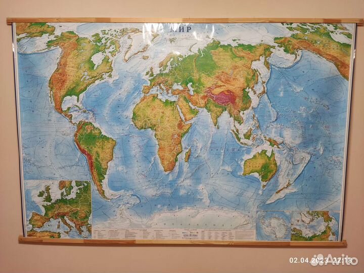 Карта мира на стену