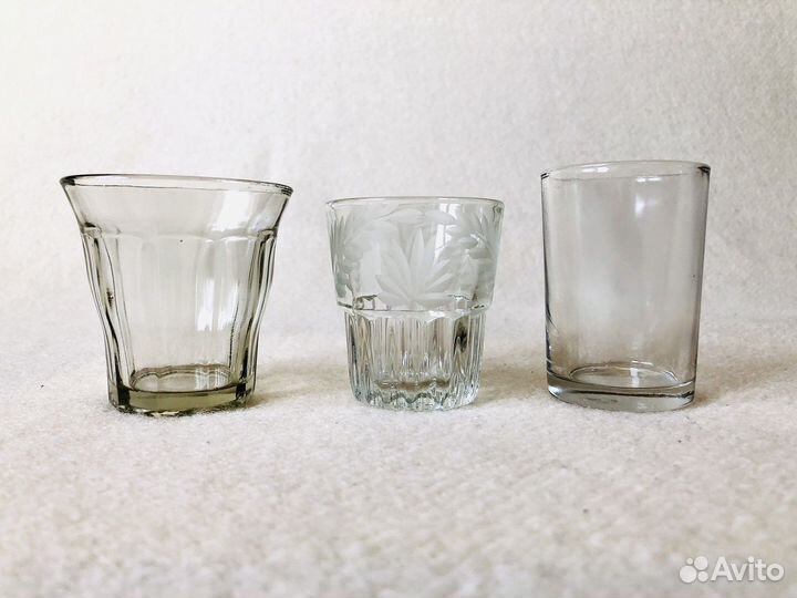 Стаканы стопки граненые, хрустальные советские
