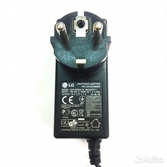 Блок питания LG 19V 1.7A ADS-40SG-19-3, 24MP55va